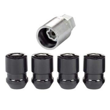 Picture of McGard Wheel Lock Nut Set - 4pk. (Cone Seat) 1/2-20 / 3/4 & 13/16 Dual Hex / 1.28in. Length - Black