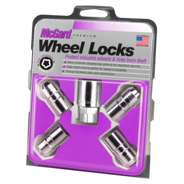 Picture of McGard Wheel Lock Nut Set - 4pk. (Cone Seat) M14X1.5 / 21mm & 22mm Dual Hex / 1.639in. L - Chrome