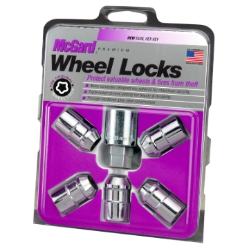 Picture of McGard Wheel Lock Nut Set - 5pk. (Cone Seat) 1/2-20 / 3/4 &13/16 Dual Hex / 1.46in. Length - Chrome