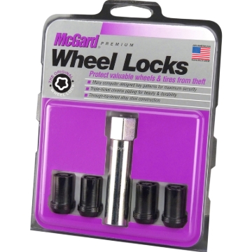 Picture of M12 x 1.5  Black Tuner Style Cone Seat Wheel Locks- 1.24 OAL