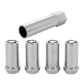 Picture of 1/2-20 Chrome Tuner Style Cone Seat Wheel Locks- 1.60 OAL