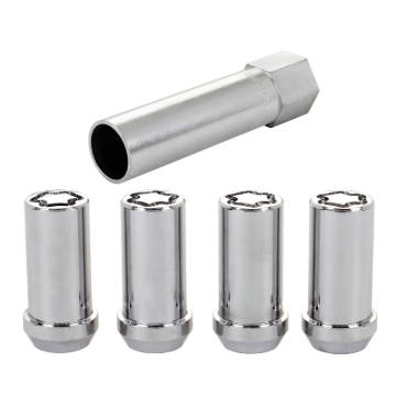 Picture of 1/2-20 Chrome Tuner Style Cone Seat Wheel Locks- 1.60 OAL