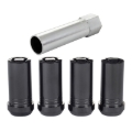 Picture of 1/2-20 Black Tuner Style Cone Seat Wheel Locks- 1.60 OAL