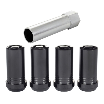 Picture of 1/2-20 Black Tuner Style Cone Seat Wheel Locks- 1.60 OAL