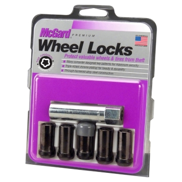 Picture of 1/2-20 5-Lock Black Tuner Style Cone Seat Wheel Locks- 1.60 OAL