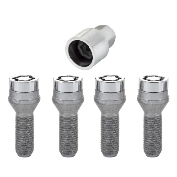 Picture of McGard Wheel Lock Bolt Set - 4pk. (Cone Seat) M14X1.5 / 19mm Hex / 31.0mm Shank Length - Chrome