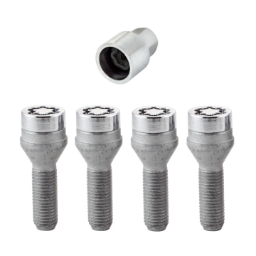 Picture of McGard Wheel Lock Bolt Set - 4pk. (Cone Seat) M12X1.5 / 17mm Hex / 31.7mm Shank Length - Chrome