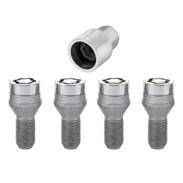 Picture of McGard Wheel Lock Bolt Set - 4pk. (Cone Seat) M12X1.5 / 21mm Hex / 18.2mm Shank Length - Chrome