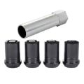 Picture of M12 x 1.5  Black Tuner Style Cone Seat Wheel Locks- 1.24 OAL