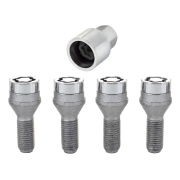 Picture of McGard Wheel Lock Bolt Set - 4pk. (Cone Seat) M12X1.5 / 17mm Hex / 25.5mm Shank Length - Chrome