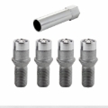 Picture of McGard Wheel Lock Bolt Set - 4pk. (Tuner / Cone Seat) M14X1.5 / 17mm Hex / 24.0mm Shank L. - Chrome
