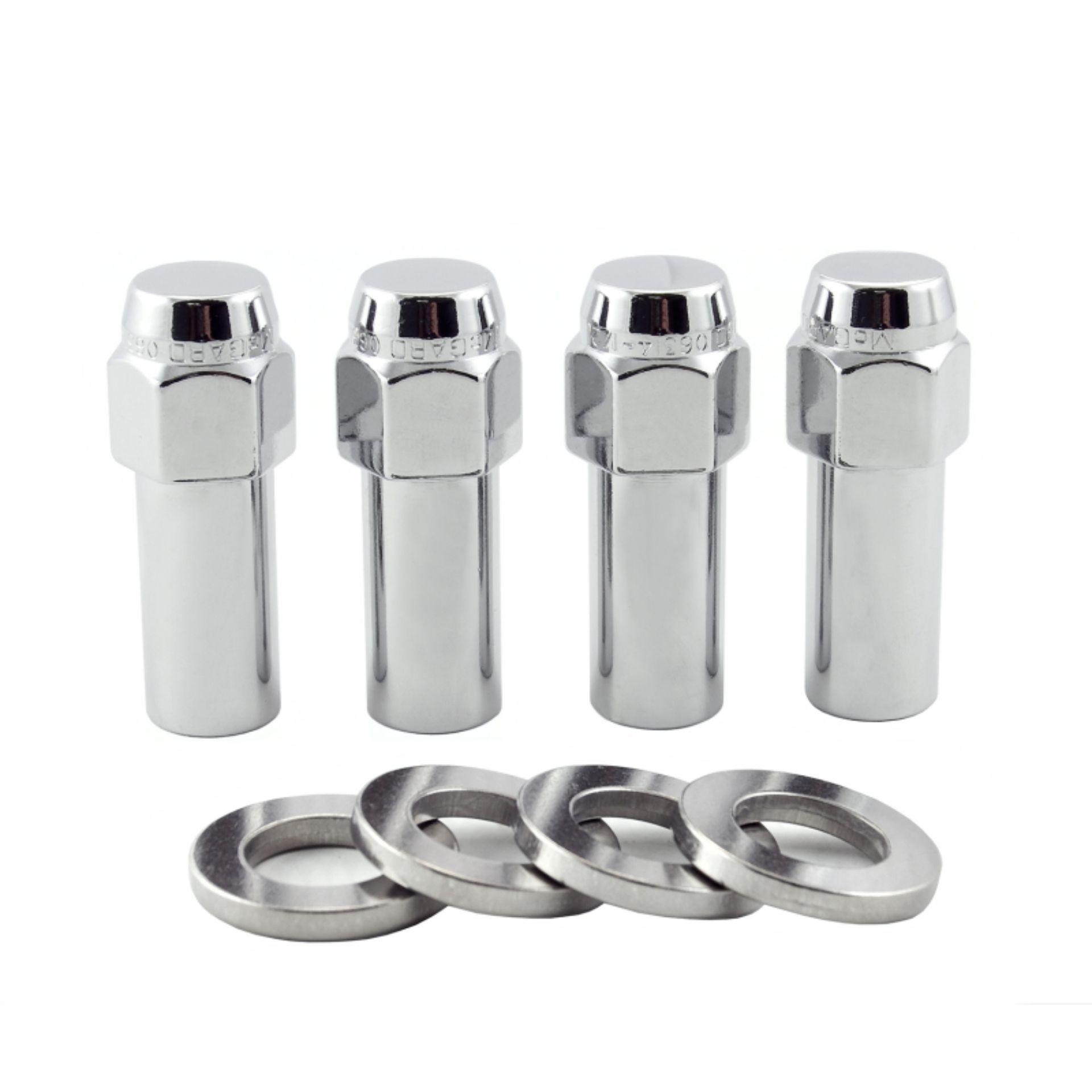 Picture of McGard Hex Lug Nut (X-Long Shank - 1.365in.) 1/2-20 / 13/16 Hex / 2.27in. Length (4-Pack) - Chrome