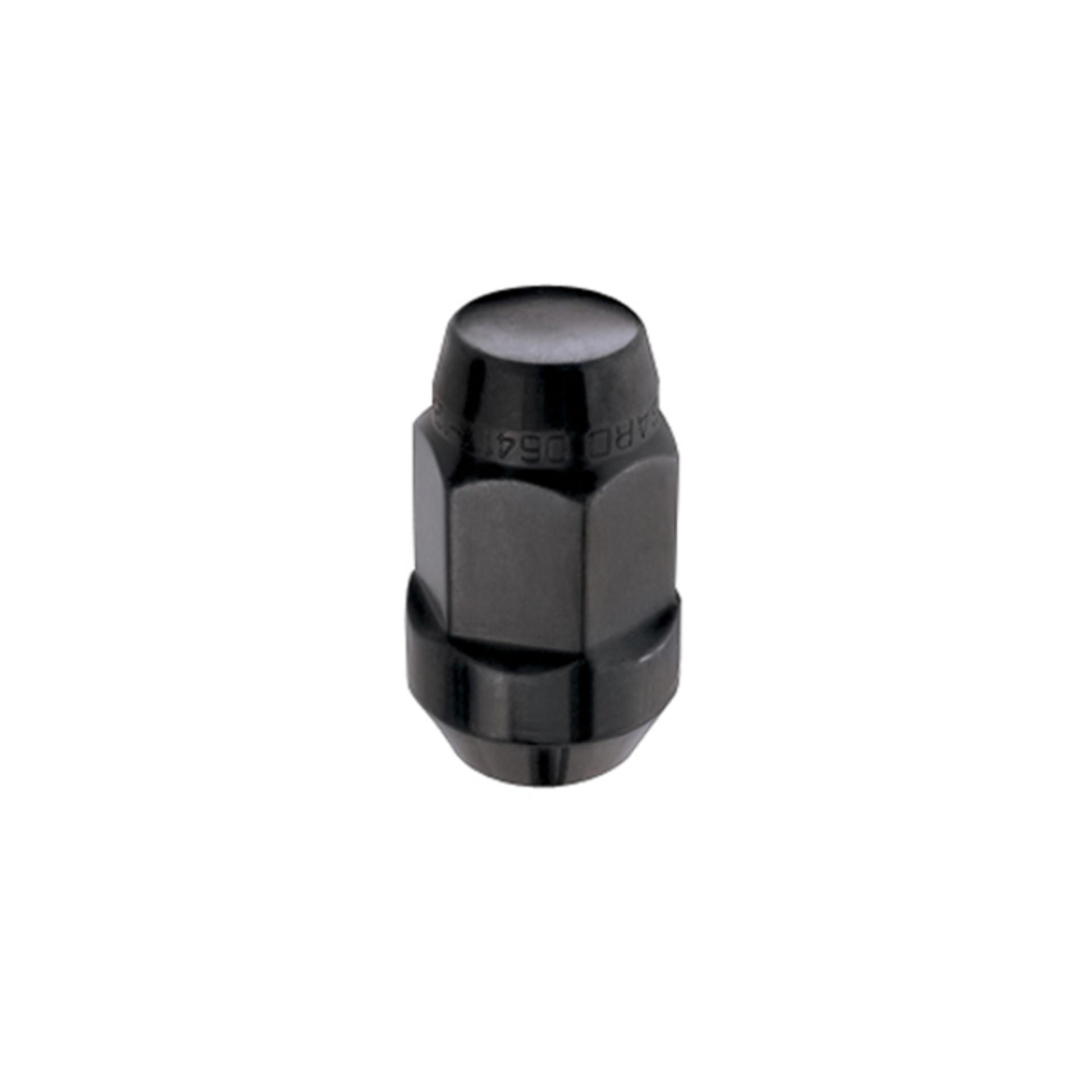 Picture of McGard Hex Lug Nut (Cone Seat Bulge Style) M14X1.5 / 22mm Hex / 1.945in. Length (4-Pack) - Black
