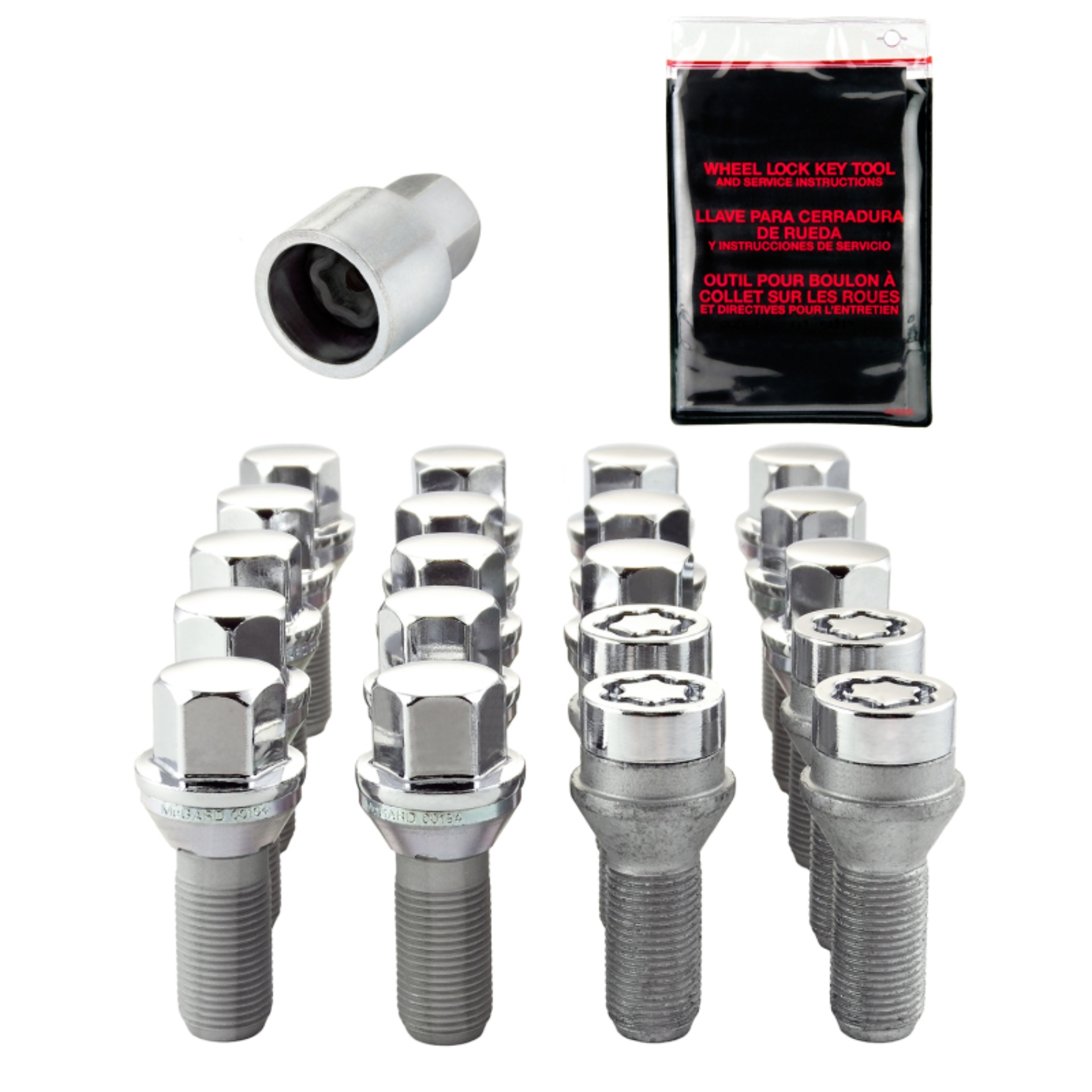 Picture of M14x1.25 Chrome Lug Bolt Wheel Installation Kit, 54.2mm OAL