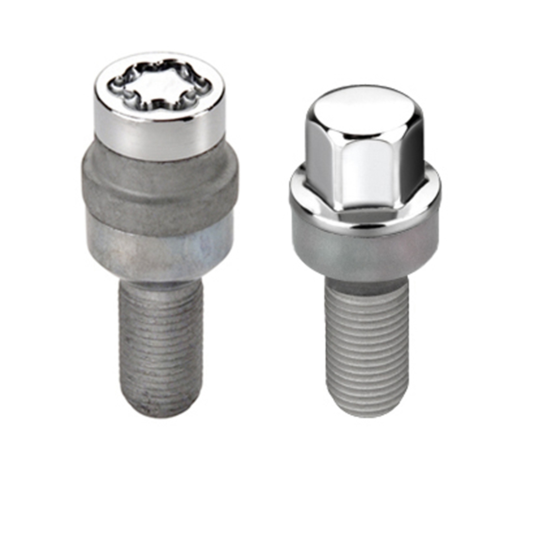 Picture of McGard 5 Lug Hex Install Kit w/Locks (Radius Seat Bolt) M14X1.5 / 17mm Hex / 28.1mm Shank L - Chrome