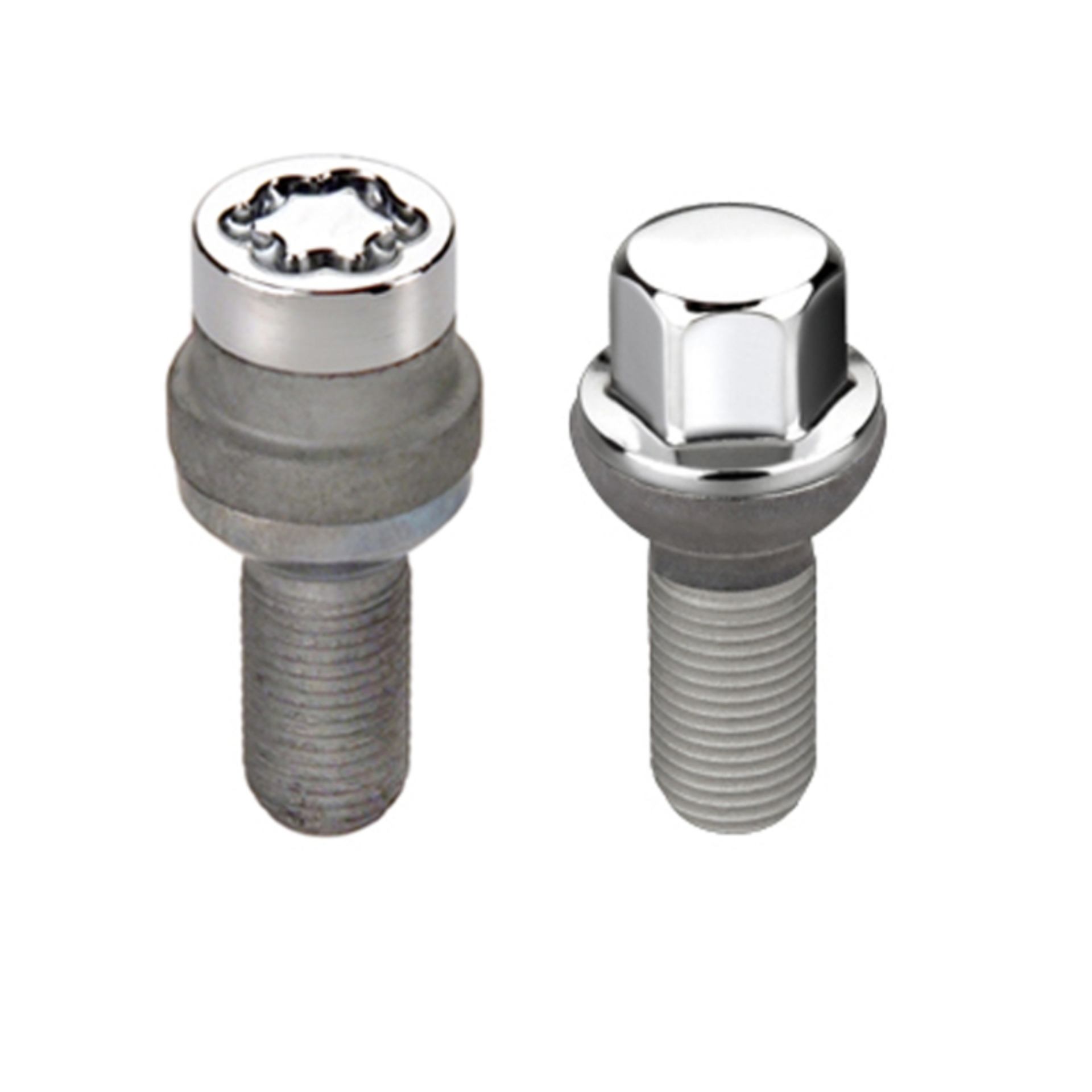 Picture of McGard 5 Lug Hex Install Kit w/Locks (Radius Seat Bolt) M14X1.5 / 17mm Hex / 35.4mm Shank L - Chrome
