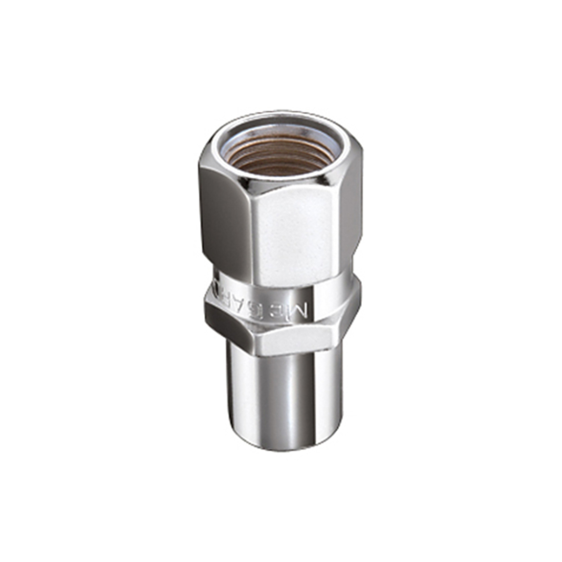 Picture of McGard Hex Lug Nut (Drag Racing Reg. Shank) 1/2-20 / 13/16 Hex / 1.86in. L (Box of 100) - Chrome