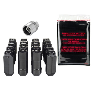 Picture of M14 x 2.0 Black 5-Lug Cone Seat Exposed Style Wheel Installation Kit