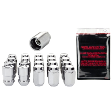 Picture of 1/2-20 Chrome Cone Seat Exposed Style Wheel Installation Box Kit-13/16 Hex