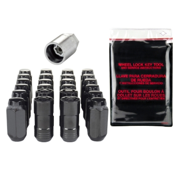 Picture of M14 x 1.5 Black 6-Lug Cone Seat Exposed Style Wheel Installation Kit-1.945 OAL