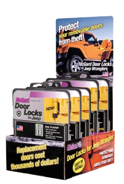 Picture of McGard Jeep Door Lock Counter Display - Incl. (3) Sets of 76060 / (2) Sets of 76057 / (1) Display