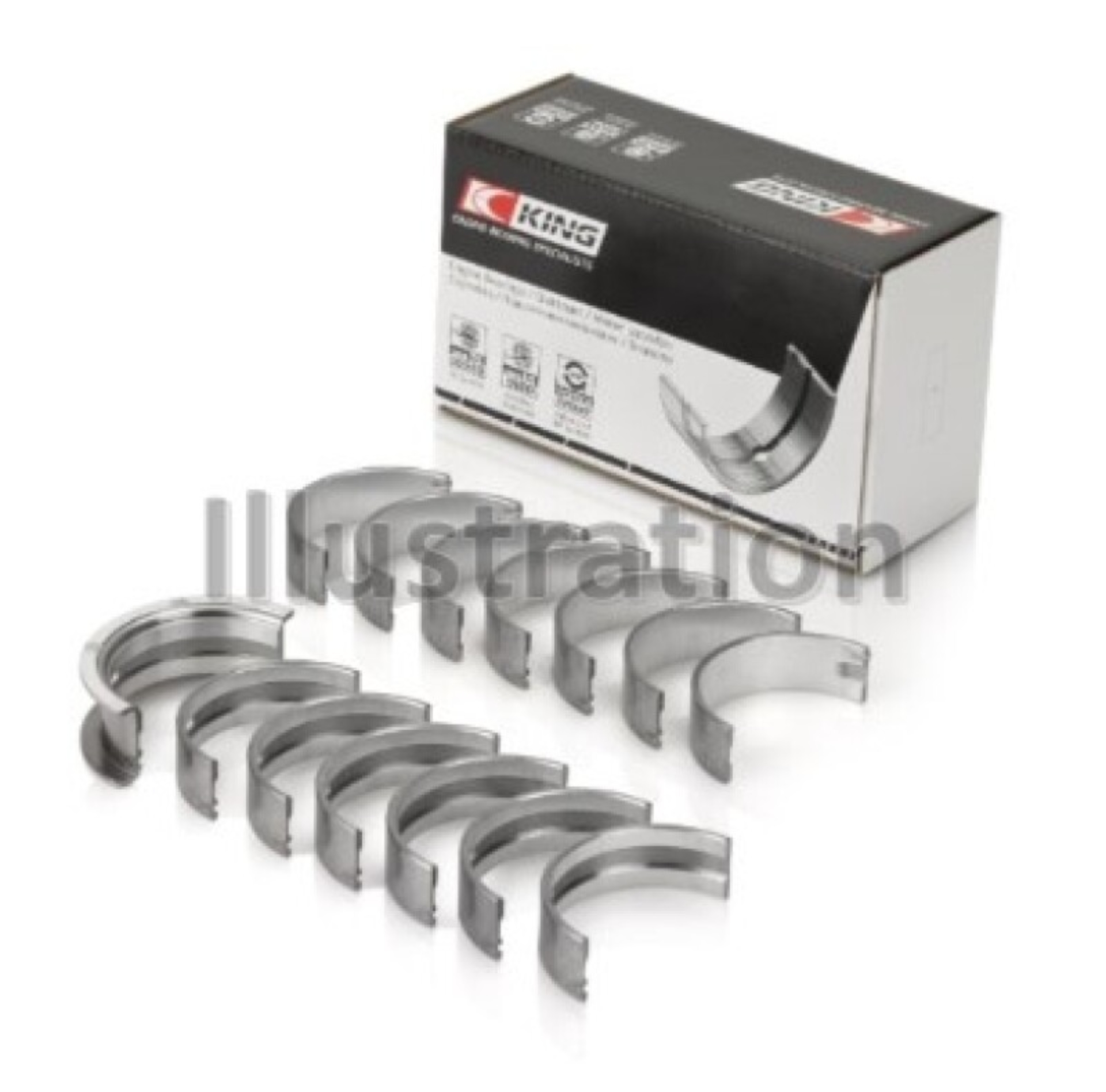 Picture of King Engine Bearings Datsun L28 (Size +0.25mm) Crankshaft Main Bearing Set