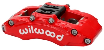 Picture of Wilwood Caliper - AT6 Lug Mount Red 1.75in/1.38in/1.38in Piston .75in Rotor - Right Side