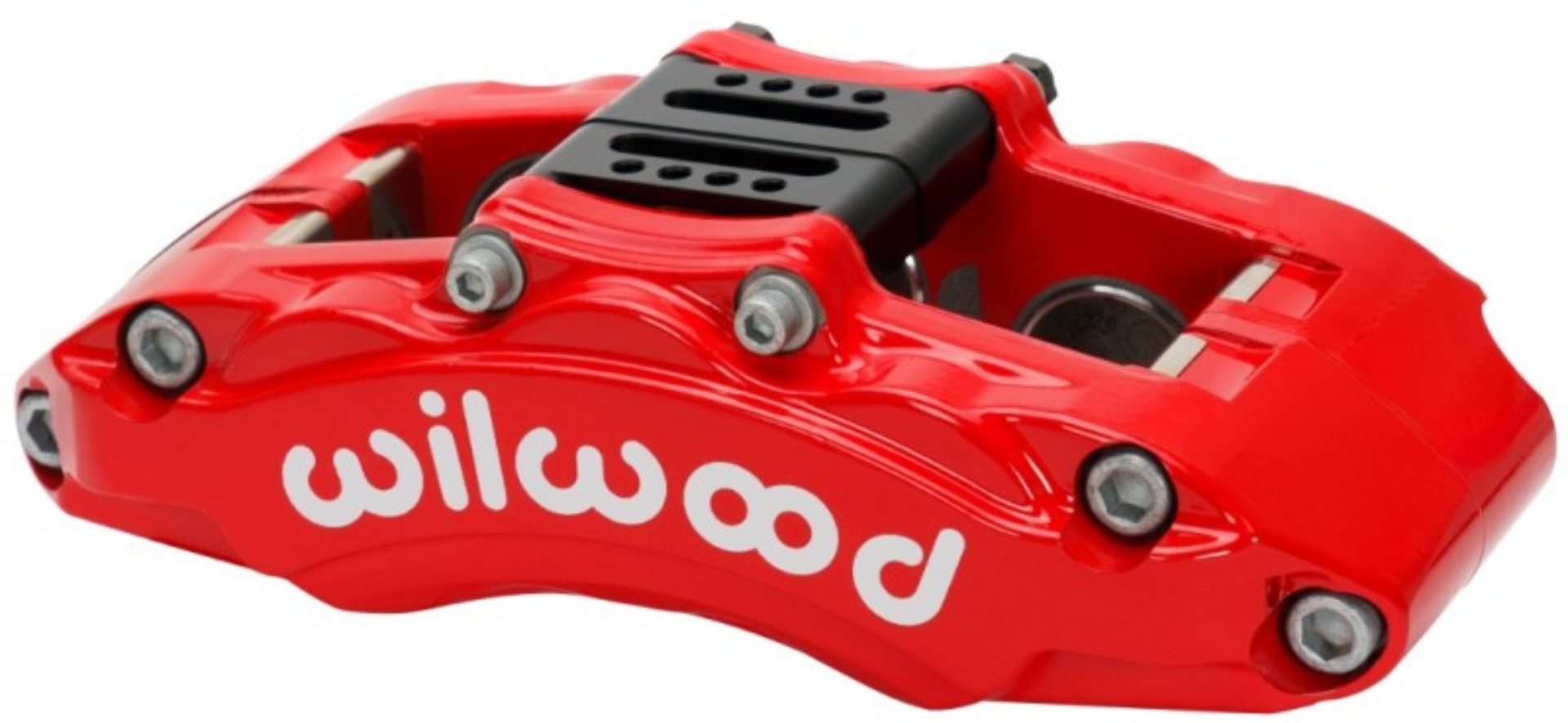 Picture of Wilwood Caliper - AT6 Lug Mount Red 1.75in/1.38in/1.38in Piston .75in Rotor - Left Side