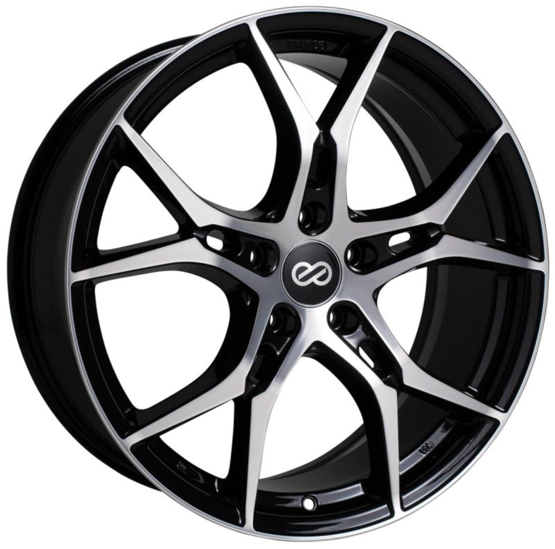 Picture of Enkei Vulcan 18X8.0 40mm Offset 5x120 Bolt 72.6mm Bore Black Machined Wheel