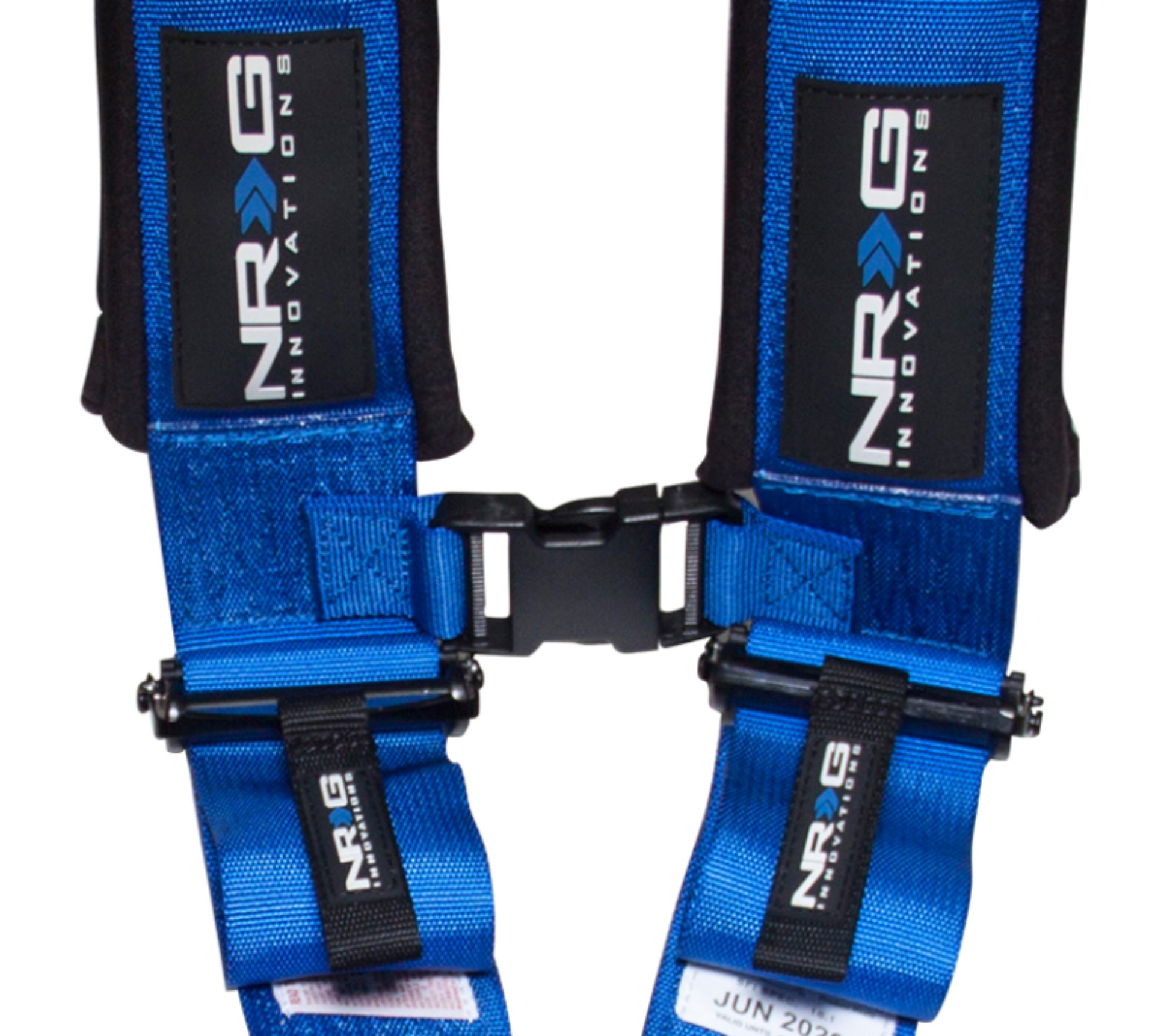 Picture of NRG SFI 16.1 5PT 3in. Padded Seat Belt Harness / Latch Link - Blue
