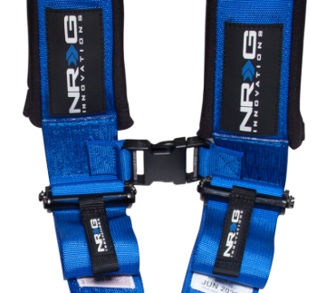 Picture of NRG SFI 16.1 5PT 3in. Padded Seat Belt Harness / Latch Link - Blue