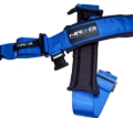 Picture of NRG SFI 16.1 5PT 3in. Padded Seat Belt Harness / Latch Link - Blue