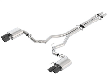 Picture of Borla 2018 Ford Mustang GT (A/T / M/T) 3in ATAK Catback Exhaust w/o Valves w/ Black Chrome Tips