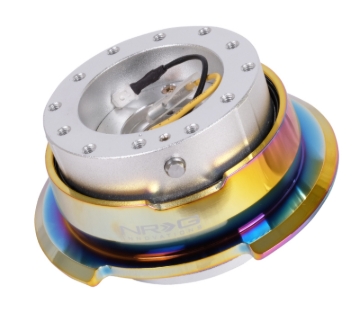 Picture of NRG Quick Release Gen 2.8 - Silver Black Body / Neochrome Ring