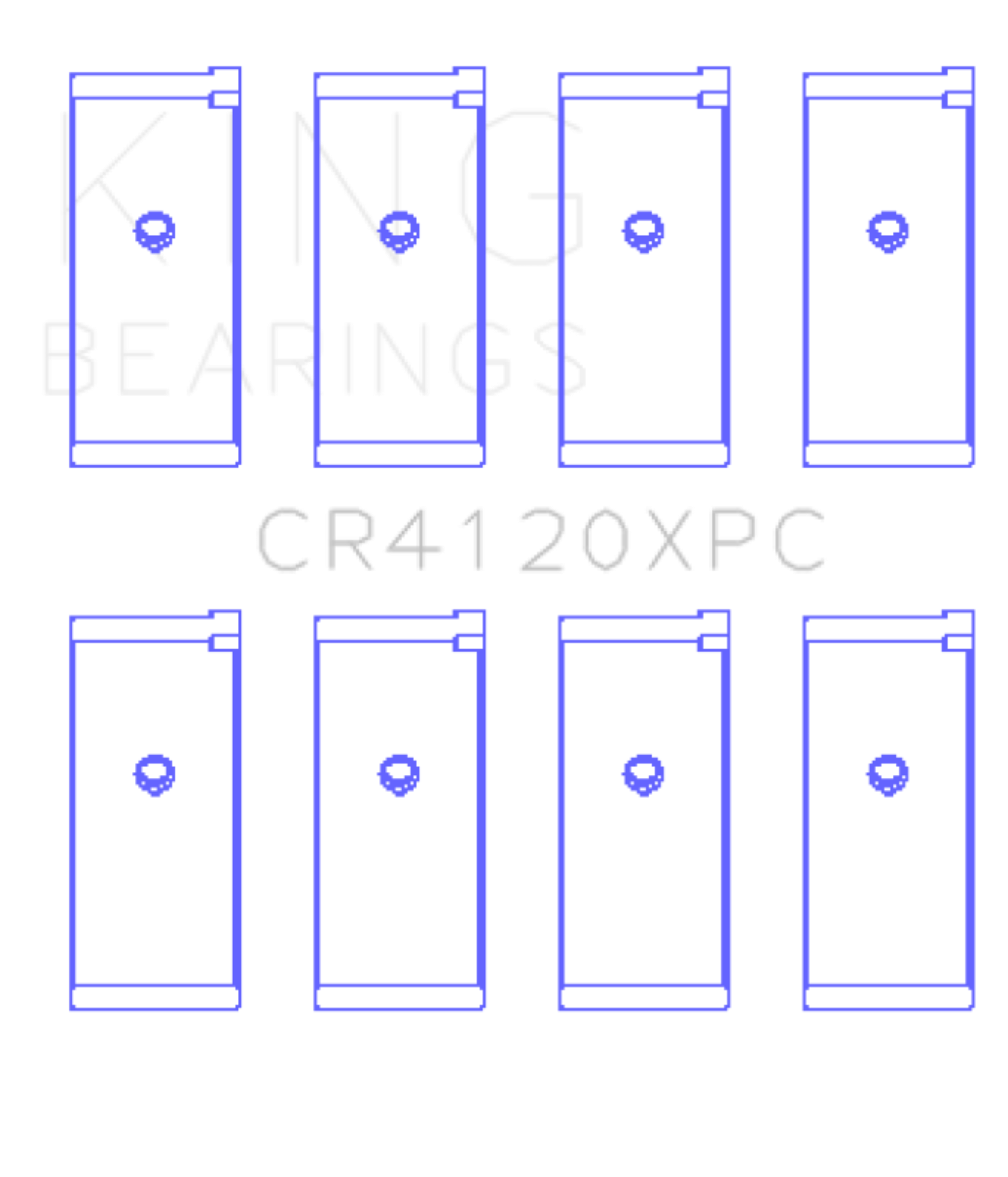 Picture of King Mitsubishi 4G63/4G64 Performance Coated Connecting Rod Bearing (Set of 4) - Size STD