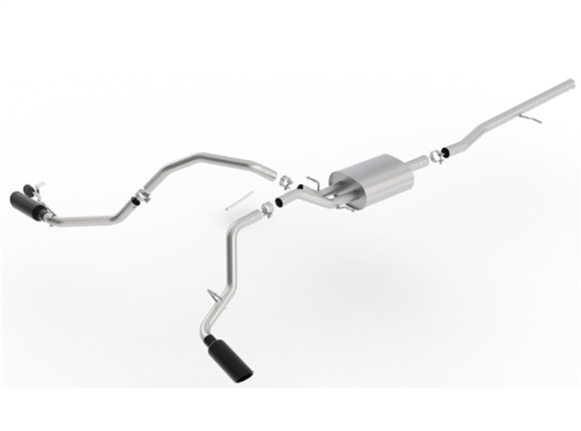 Picture of Borla 14-18 Chevrolet Silverado 1500 AT/MT 4DR SS S-Type Catback Exhaust Black Chrome Tip