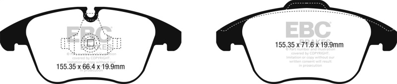 Picture of EBC Yellowstuff Brake Pad Sets - DP42252R