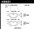 Picture of Hawk Performance HAWK HPS Brake Pad Sets - HB621F.638