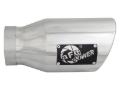 Picture of aFe MACH Force-XP 304 SS Right Side Single Wall Polished Exhaust Tip 4in Inlet x 6in Outlet x 12in L