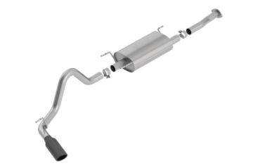 Picture of Borla 16-18 Toyota Tacoma 3.5L AT 4DR CC Short Bed S-Type SS Catback Exhaust - Black Chrome Tip