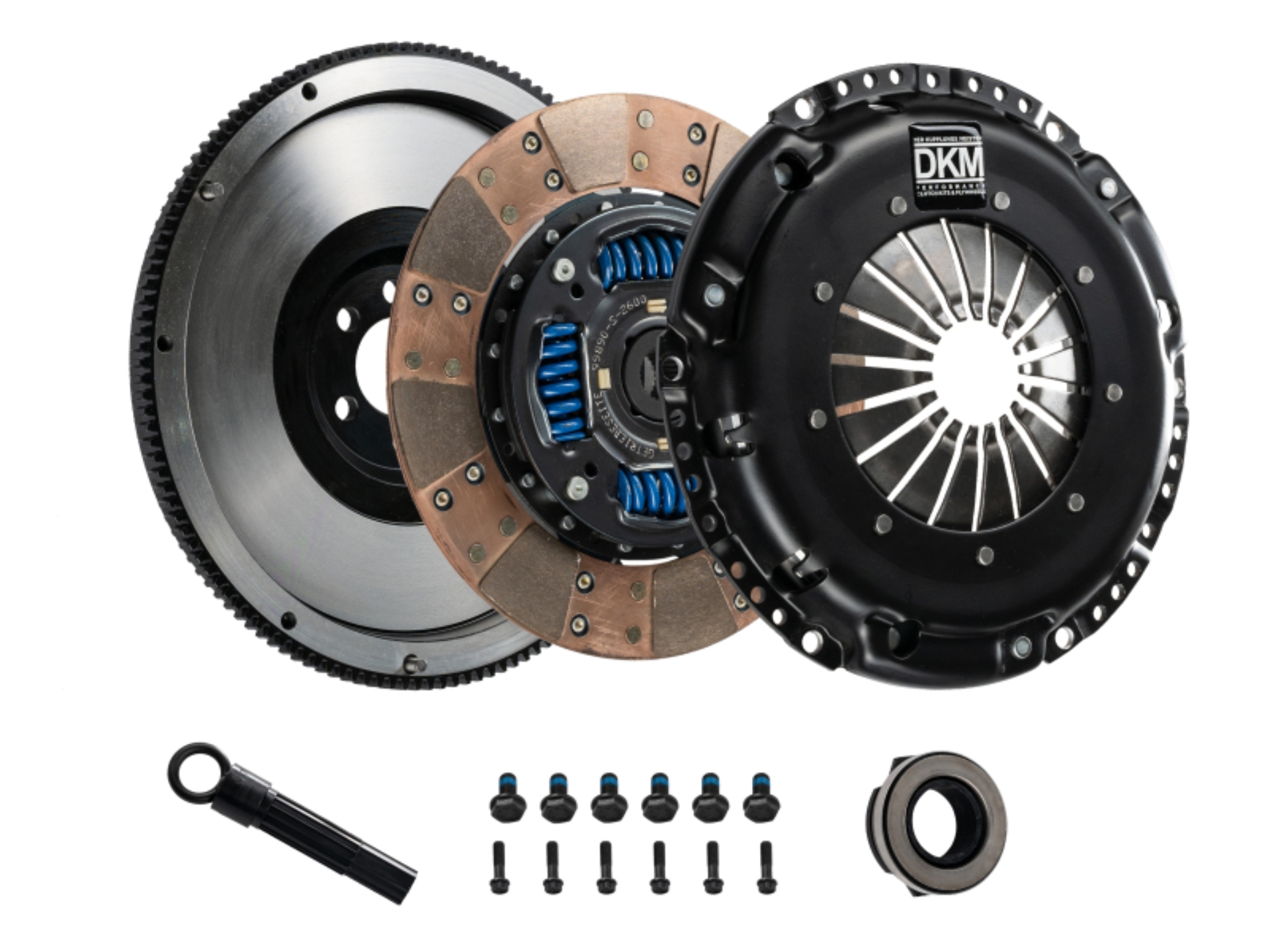 Picture of DKM Clutch BMW E34/E36/E39/E46/Z3 (6 Cyl) Ceramic Twin Disc MR Clutch w/Flywheel (650 ft/lbs Torque)