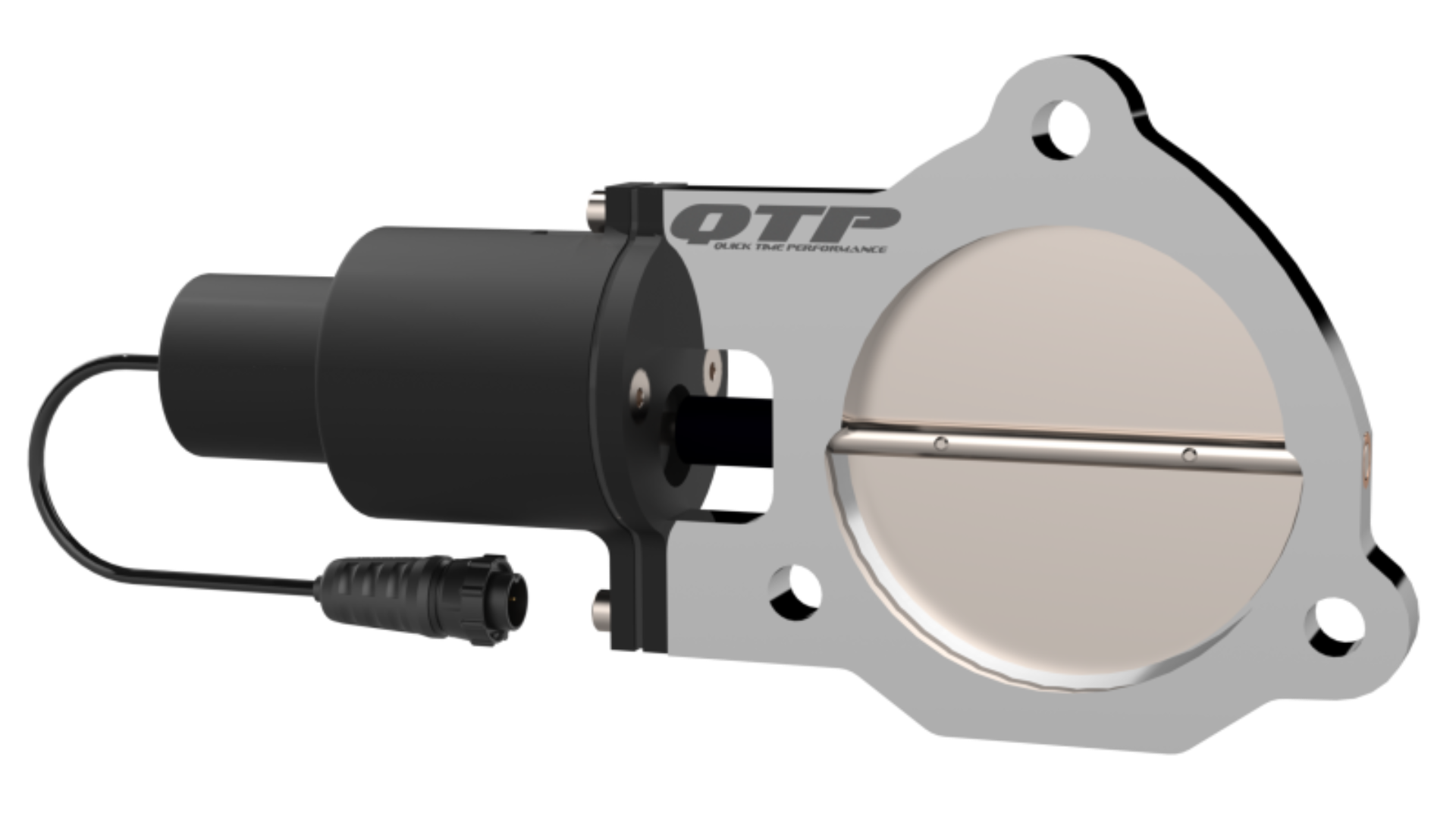 Picture of QTP 3.5in Bolt-On QTEC Electric Cutout Valve - Single