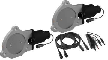 Picture of QTP 3.5in Bolt-On QTEC Dual Electric Cutout Valves - Pair