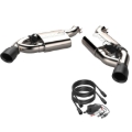 Picture of QTP 2016-2024 Chevrolet Camaro SS QTP Screamer Axle Back Dual Tip Bumper Black Tips