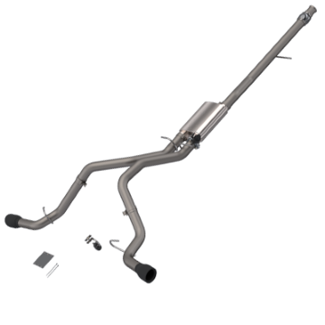 Picture of QTP 2014-2018 Silverado/Sierra QTP Screamer Split Rear Exit Cat Back Black Tips