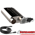 Picture of QTP 3in Weld-On 304SS Screamer Muffler w/Bolt-On QTEC Electric Cutout
