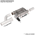Picture of QTP 3in Weld-On Reverse 304SS Screamer Muffler Short Case w/Bolt-On QTEC Electric Cutout