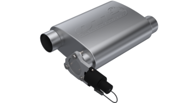 Picture of QTP 3in Weld-On 304SS Reverse Screamer Muffler w/Bolt-On QTEC Electric Cutout