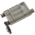Picture of QTP 3in Weld-On Reverse 304SS Screamer Muffler Short Case w/Bolt-On QTEC Electric Cutout