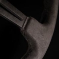 Picture of NRG Reinforced Steering Wheel (350mm / 3in. Deep) Black Leather w/ Alcantara Stitching